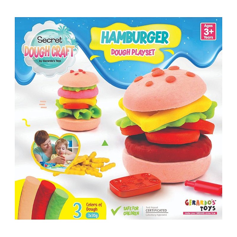 GERARDOS TOYS набор пластилина HAMBURGER 3г+ 56448