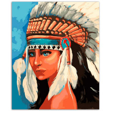 TSVETNOY Алмазная мозаика 50x65см Native American girl, LMC012e