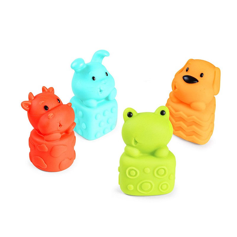 CANPOL BABIES набор игрушек для ванны ANIMALS 4шт. 12м+. 79/400