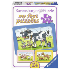 RAVENSBURGER Мой первый пазл 3x6 Good Animal Friends R 06571