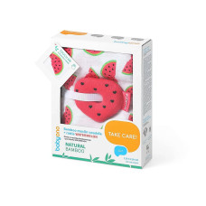 BABYONO муслиновая пеленка 120x120см + погремушка 536/04 watermelon