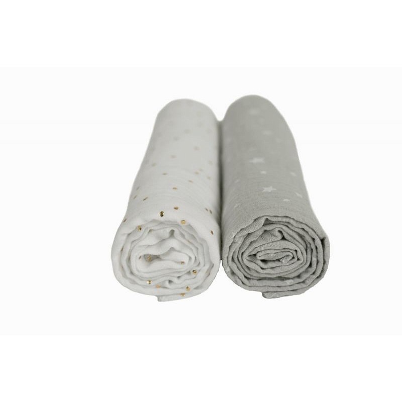 Yappy Grey&White Комплект пеленок 70x100см