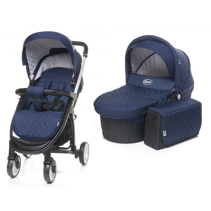 4BABY ATOMIC Универсальная коляска 2в1 NAVY BLUE/NAVY BLUE РАСПРОДАЖА