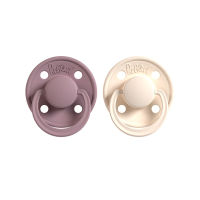 REBAEL Mono пустышки из натурального каучука  Plum / Champagne 0-6 мес, 2 шт в упаковке