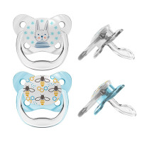 DR.BROWNS Силиконовая пустышка 0-6м Prevent BUTTERFLY 2шт. PV12402-PX