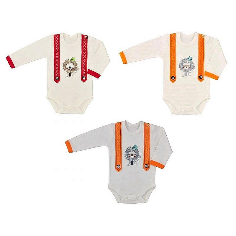 KOALA ALEX бодик 68 размер 05-078 ecru/оранжевый