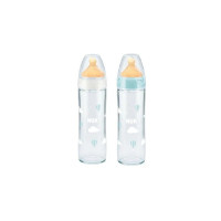 NUK Classic Стеклянная бутылочка 240мл, с First Choice Plus латексной соской 0-6м, SD10 10745079 СКИДКА