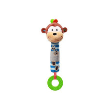 BABYONO Игрушка с пищалкой и прорезывателем 6м+ MONKEY GEORGE 619