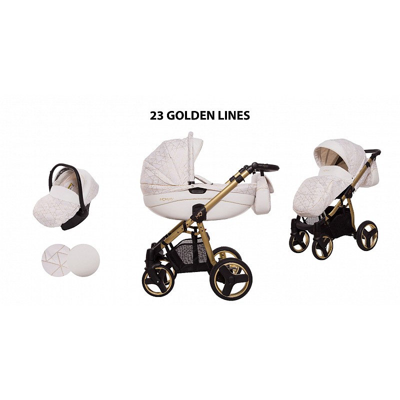 BABYACTIVE MOMMY Gold универсальная коляска 3в1, Golden Lines 23