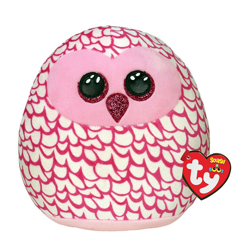 TY Squish a Boos Мягкая игрушка - Подушка Owl Pinky, TY39204