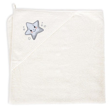 CEBABABY Полотенце с капюшоном 100x100см BASIC Star Creamy W-815-302-630