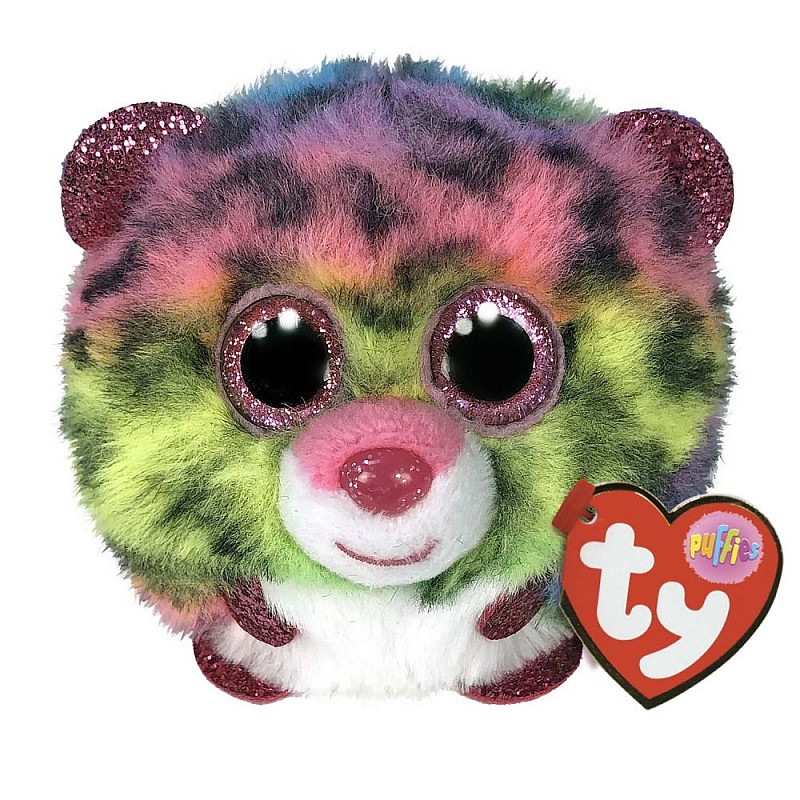 TY PUFFIES Мягкая игрушка DOTTY - multicolor leopard puf 8см, TY42519