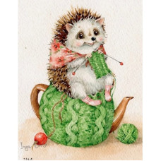 TSVETNOY Алмазная мозаика 30x40см Hedgehog is cozy, LE032e