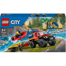 60412 LEGO® City 4x4 Ugunsdzēsēju Auto Ar Glābšanas Laivu