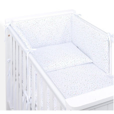 MamoTato комплект постельного белья из 3 частей 135x100см, DOTS Premium white 14254