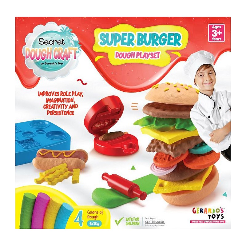 GERARDOS TOYS набор пластилина SUPER BURGER 3г+ 56454