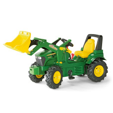 ROLLY TOYS педальный трактор-погрузчик с накачиваемыми колесами Rolly Farmtrac John Deere 710126