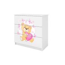 KOCOT KIDS Комод BABYDREAMS white Teddybear butterflies