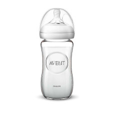 PHILIPS AVENT стеклянная бутылочка для кормления Natural 240ml, 1м+. SCF 053/17