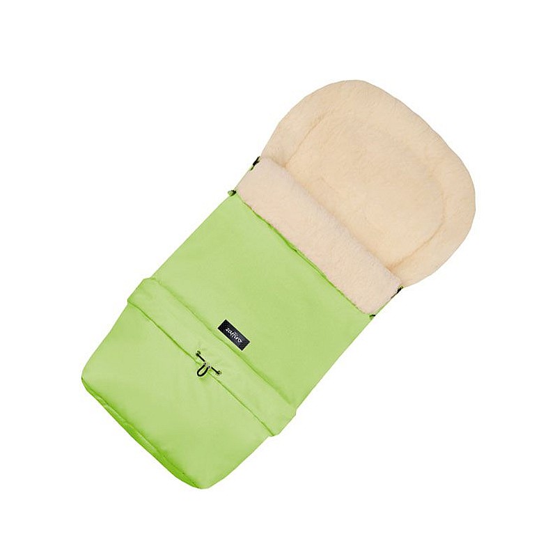 WOMAR ZAFFIRO SLEEP&GROW S20 Спальный мешок на овечьей шерсти для коляски, светло зеленый
