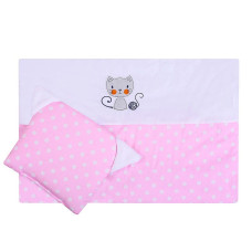 DUET BABY одеяло 63x73см + подушка 35x35см Pink/White dots ЛЕТНЯЯ РАСПРОДАЖА