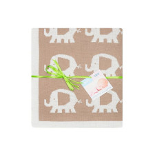 DUET BABY трикотажный плед ELEPHANT 80x90см 507 коричневый