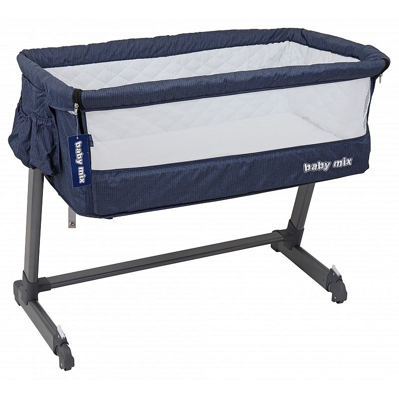 BABY MIX BED SIDE приставная кроватка 0-6мес., BE/P-9 NAVY BLUE