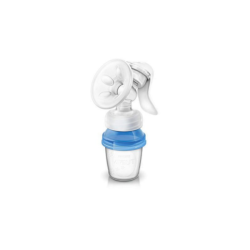 PHILIPS AVENT NATURAL Ручной молокоотсос с контейнерами для молока (3шт.+адаптер), SCF330/13