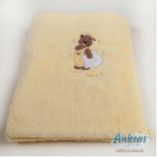 ANKRAS плед 80x90см BEAR WITH A PILLOW кремовый