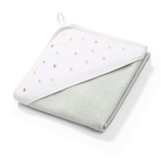 BABYONO Полотенце с капюшоном 76x76см 141/11 DROPS light grey