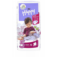 HAPPY Junior подгузники 5 размер, 12-25кг. 42шт РАСПРОДАЖА