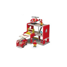 VIGA FIRE STATION деревянная пожарная станция 350*280*255мм 3г+ 50828