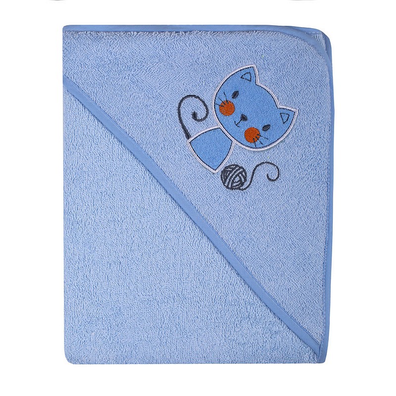DUET BABY полотенце с капюшоном HAFT II, 217 синий