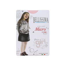 BELLISSIMA Колготки для девочек MICRO 50 bianco 12 - 164см