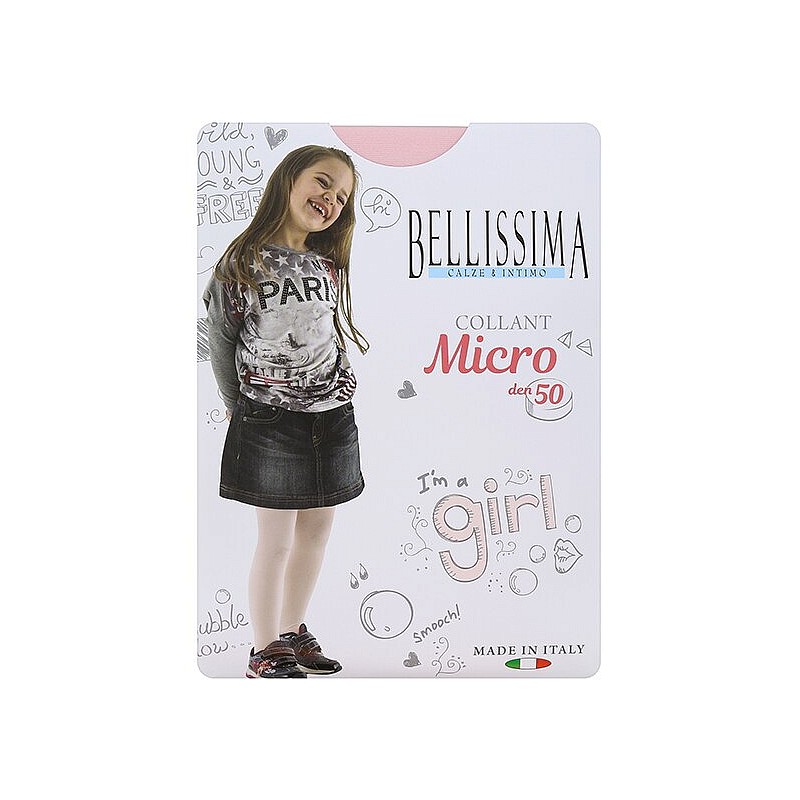 BELLISSIMA Колготки для девочек MICRO 50 bianco 12 - 164см