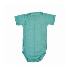 LODGER Romper Solid хлопковый бодик с короткими рукавами, 62 размер RFS 081 Duty turquoise