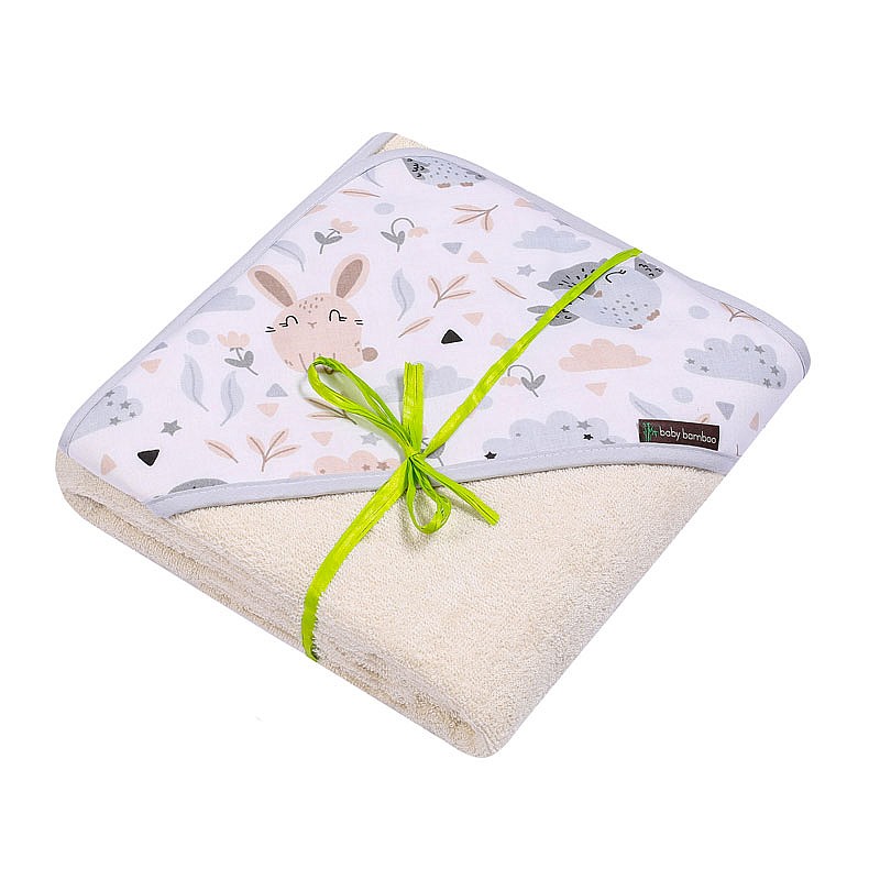 DUET BABY полотенце с капюшоном BAMBOO 100x100см, 707 ecru