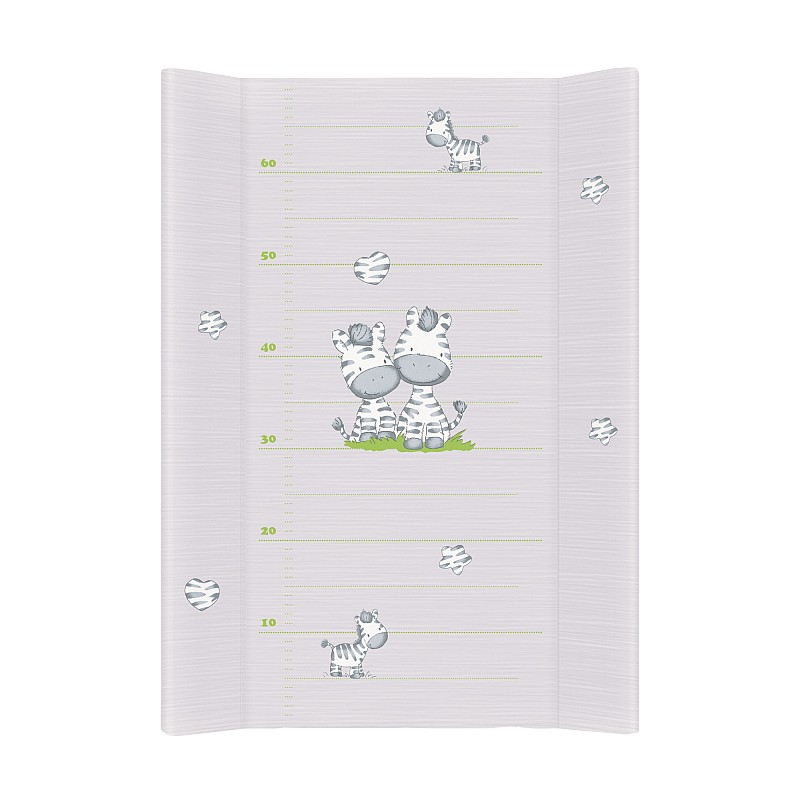 CEBABABY пеленальная поверхность с твердой основой 50x70см Comfort Zebra grey W-203-002-260