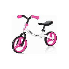 GLOBBER беговой велосипед Go Bike, белый- неоново-розовый 610-262