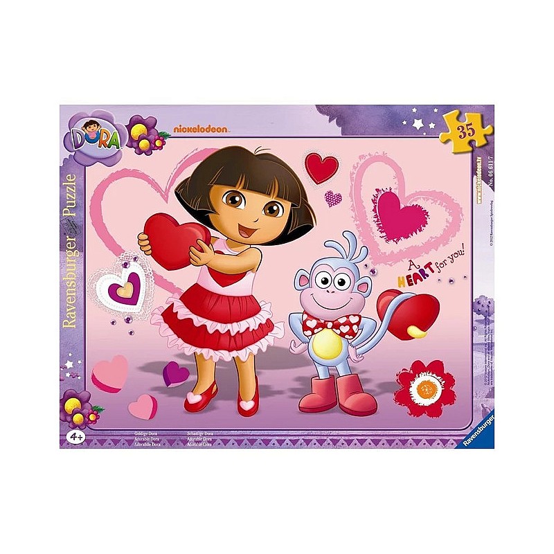 Ravensburger пазл в рамке Dora 35 элементов 4+, 06611