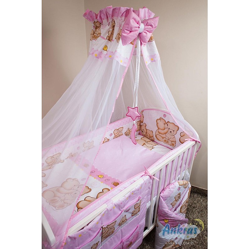 ANKRAS FRIENDS Комплект постельного белья из 4 частей 135x100см - 360см - розовый