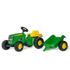 ROLLY TOYS Педальный трактор с прицепом Rolly Kid John Deere 012190