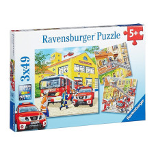 Ravensburger пазл 3x49 Fire Brigade R 09401