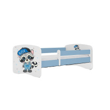 KOCOT KIDS кровать без ящика с матрасом BABYDREAMS blue Raccoon 140x70cm