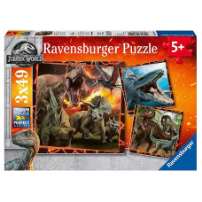 Ravensburger пазл 3x49 Jurassic World R 08054 РАСПРОДАЖА