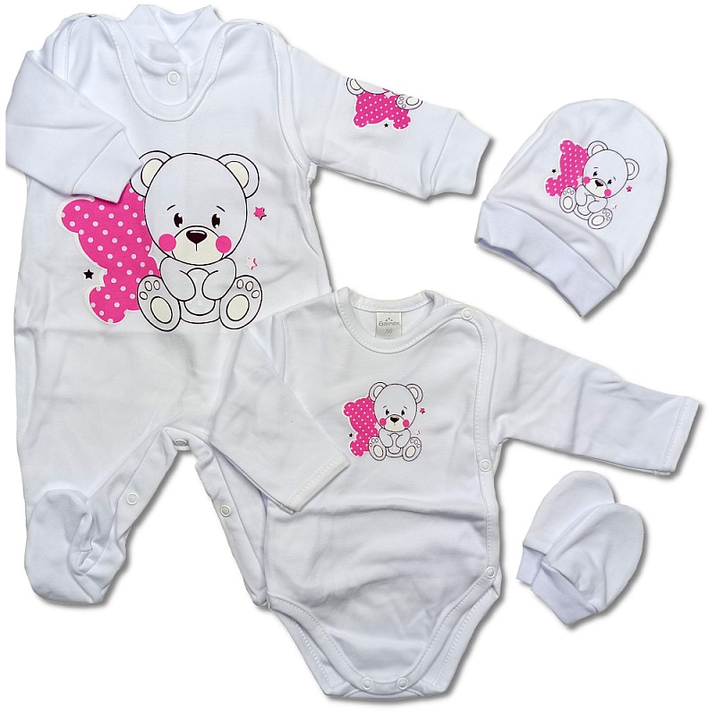 GAMEX комплект из 5 частей 56 размер, белый/розовый