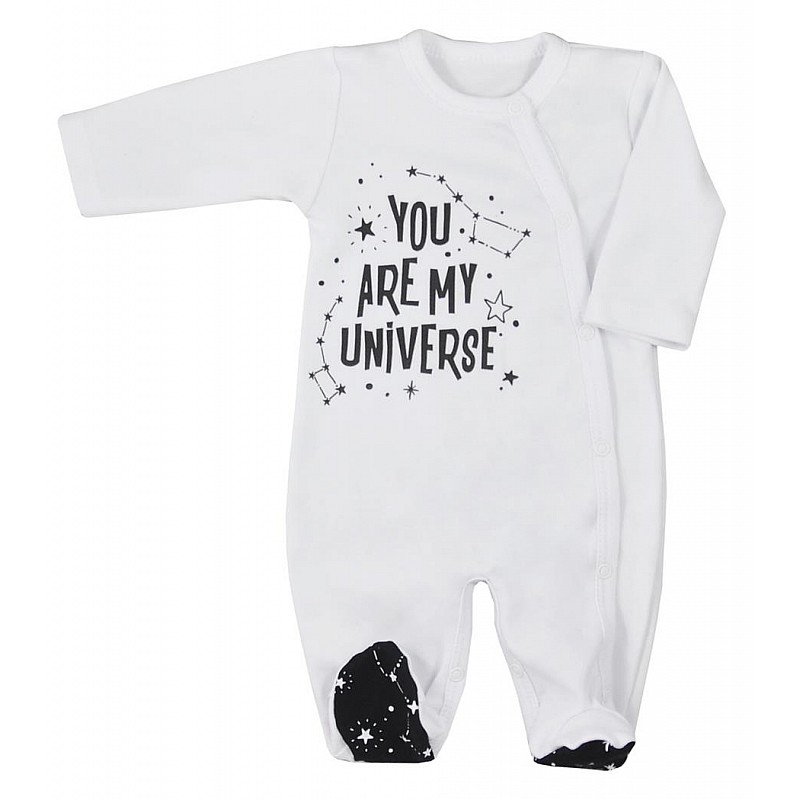 KOALA UNIVERSE ползунки с длинным рукавом 74 размер, AM1-077 белый