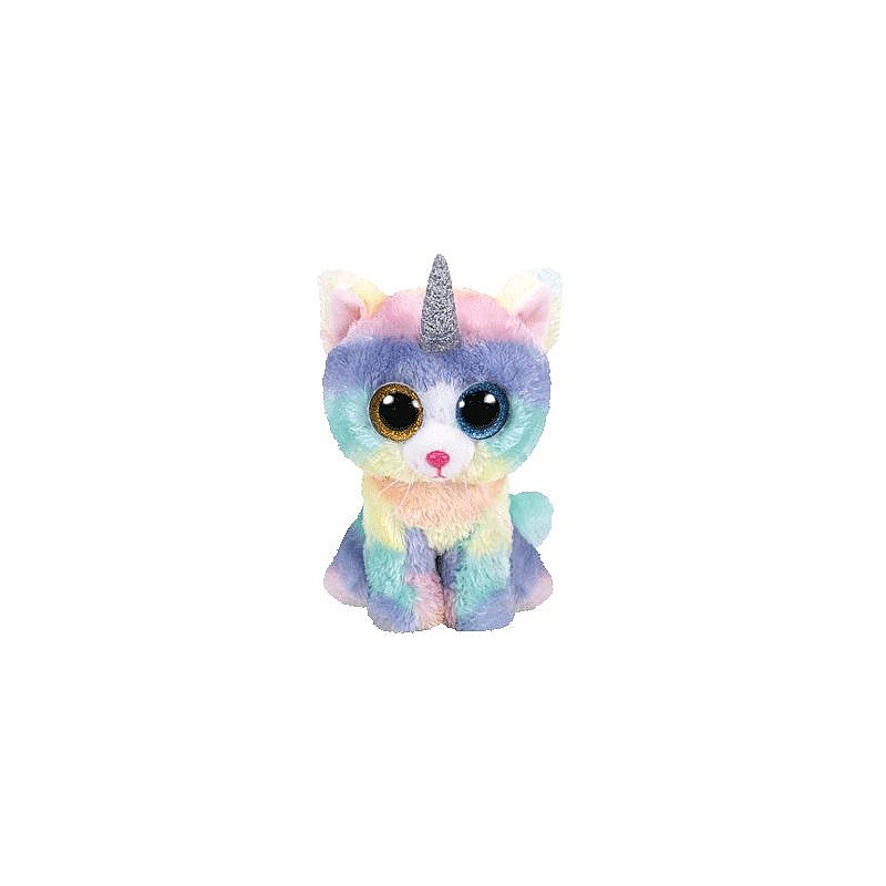 TY Beanie Boos Мягкая игрушка HEATHER - cat with horn reg 15см, TY36250 РАСПРОДАЖА