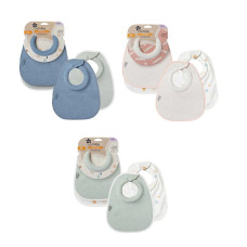 TOMMEE TIPPEE Слюнявчики COMFEEFIT, 0м+, 2 шт., beige, multicolour, 46353060