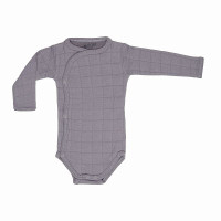 LODGER Romper Solid хлопковый бодик с длинными рукавами, 68 размер RS 078 Donkey